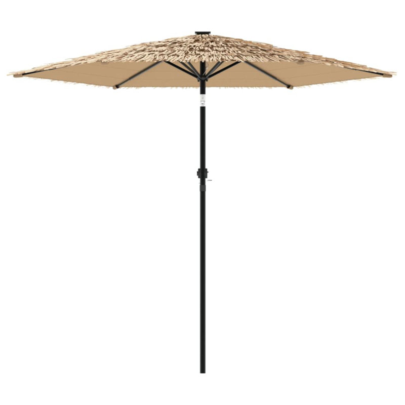 Beach Parasol, Brown, white and pink, 213cm H x 223cm W x 223cm D