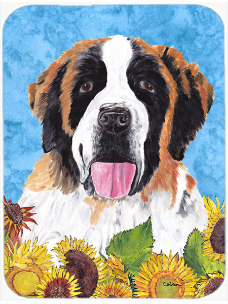 Caroline's Treasures Saint Bernard Glass Cutting Board