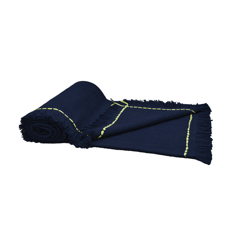 Hand Woven Throw Blanket, Indigo