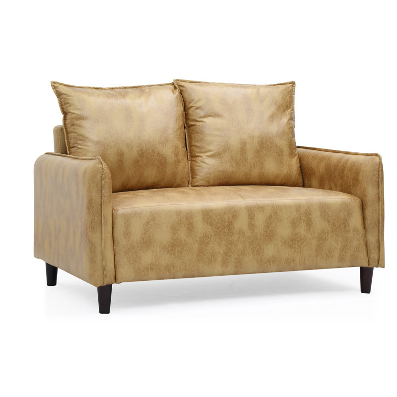 Jordyn Upholstered 51.6'' Loveseat, Gold