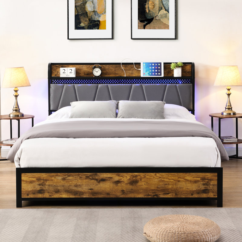Bed Frame With Headboard, Queen