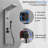 3-way Diverter Shower Tower Panel System with Fixed Shower Head-91485678