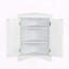 Armoire de rangement de coin triangulaire avec tablettes réglables - Blanc-234718547