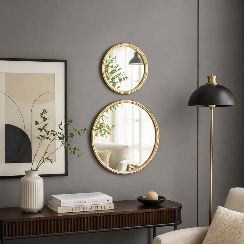 Miroir doré, L 15 po