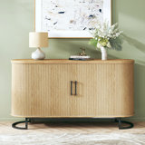 Wood Tambour Door Sideboard