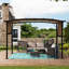 Pergola en acier avec auvent
