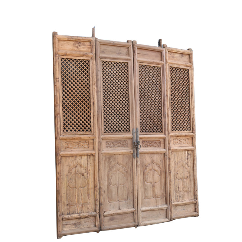 Portes moustiquaires pliantes en pin brut