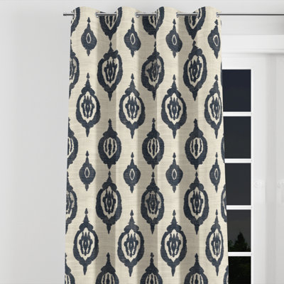 Country Farmhouse Window curtains - Classic Farmhouse Bajric Grommet Curtain - 1 Panel