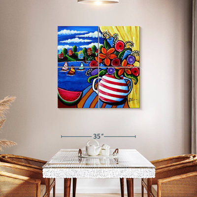 Harnek Summer Flowers Watermelon and Sailboats