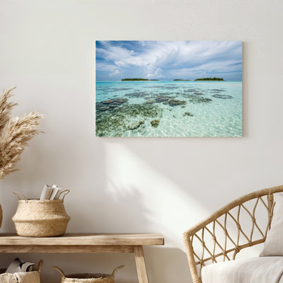 Art mural sur toile Gallery Wrap pour le salon, la chambre à coucher, le bureau ou le vestibule - Décoration murale décorative avec paradis tropical