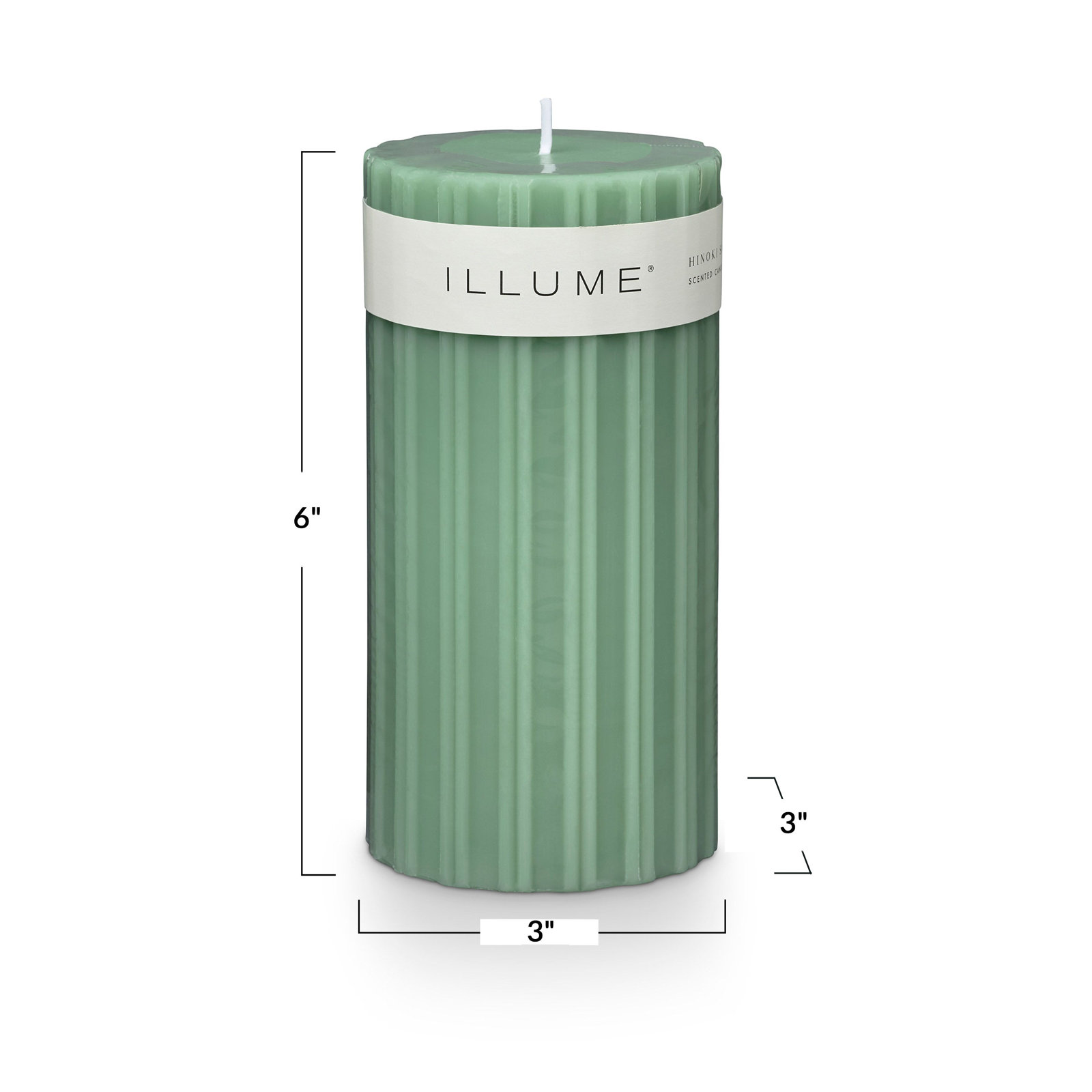 ILLUME Beautifully Done Medium Fragranced Pillar Candle, Blackberry Absinthe, Medium, Hinoki Sage