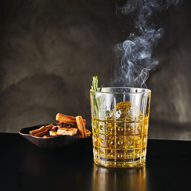 Este Clear Geometric Glass Whiskey Set, 13.25 Oz, Set of 4