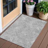 Tapis intérieur / extérieur argenté lavable 3 pi x 5 pi 3 po