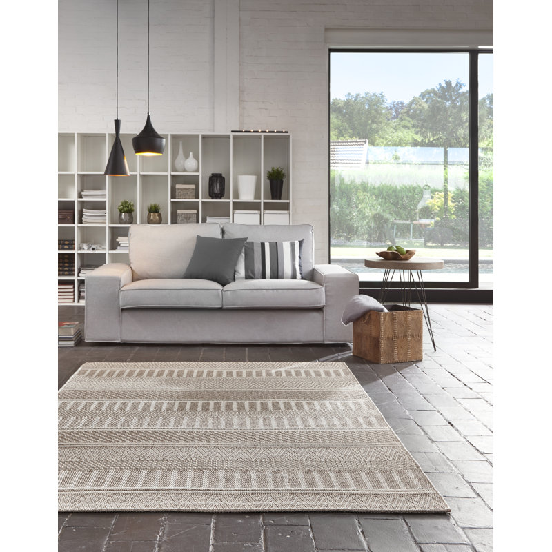 Harley Flatweave Beige Rug, Rectangle 120cm x 170cm