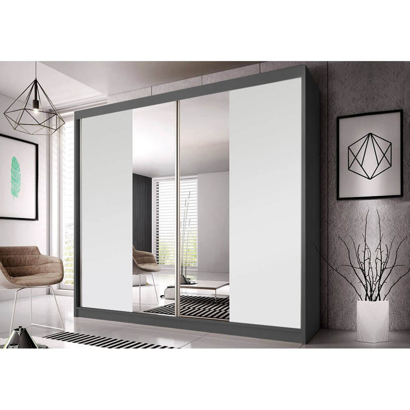 Yeghia 2 Door Wardrobe, Graphite