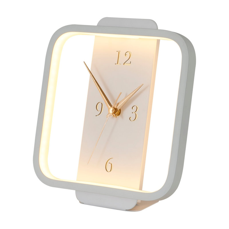 Horloge de table Airalynn, Blanc