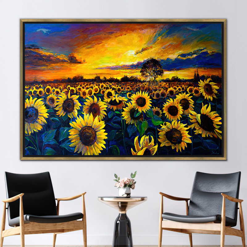 Print on Canvas, Gold, Floater Framed Print without Mat, 40 cm H x 60 cm W