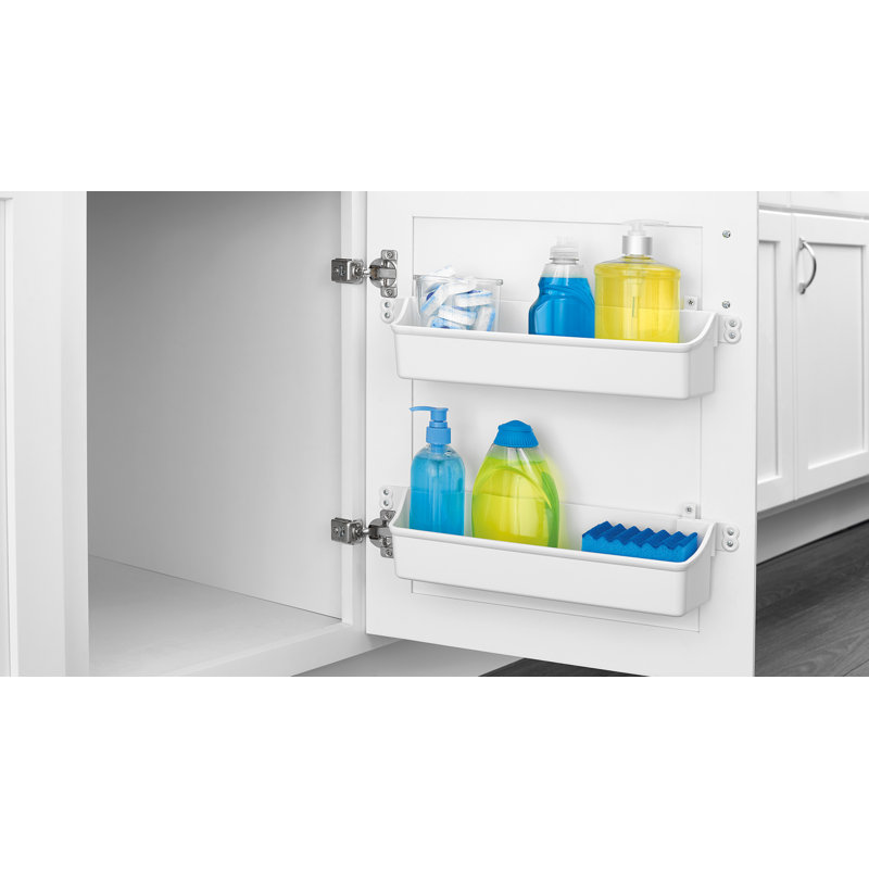 Organisateur de rangement pour porte / mur Rev-A-Shelf, blanc, H 3,56 po x l 13,75 po x P 4,25 po
