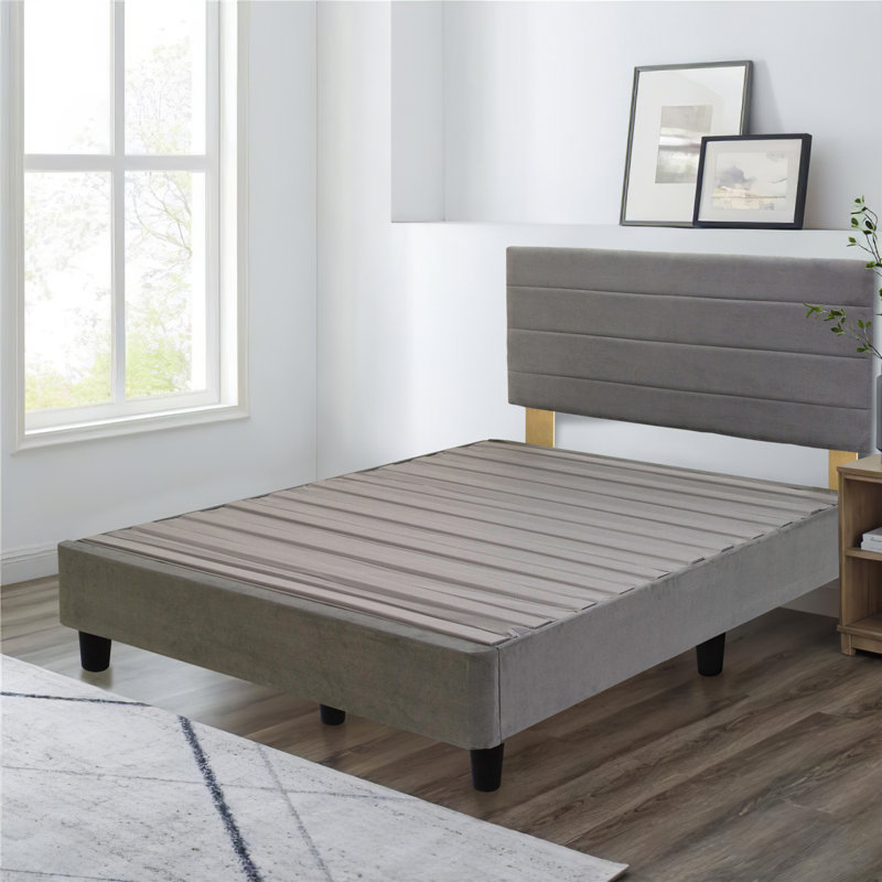 Lit plateforme simple tapissier Tibbie