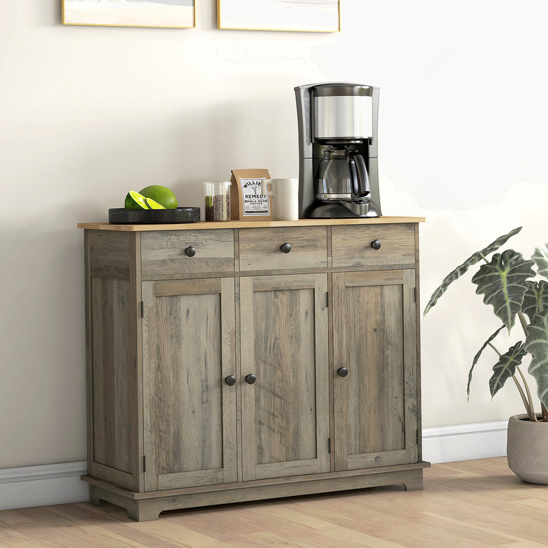 Accent Cabinet With Drawer, Gray