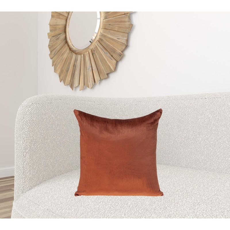 Coussin 16 po x 16 po, Brun / rose