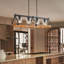 Luminaire linéaire pour îlot de cuisine 4 lumières Farmhouse