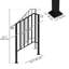 1-2 Step Handrails for Outdoor Steps, Deck Stair Railing, Black-107967400