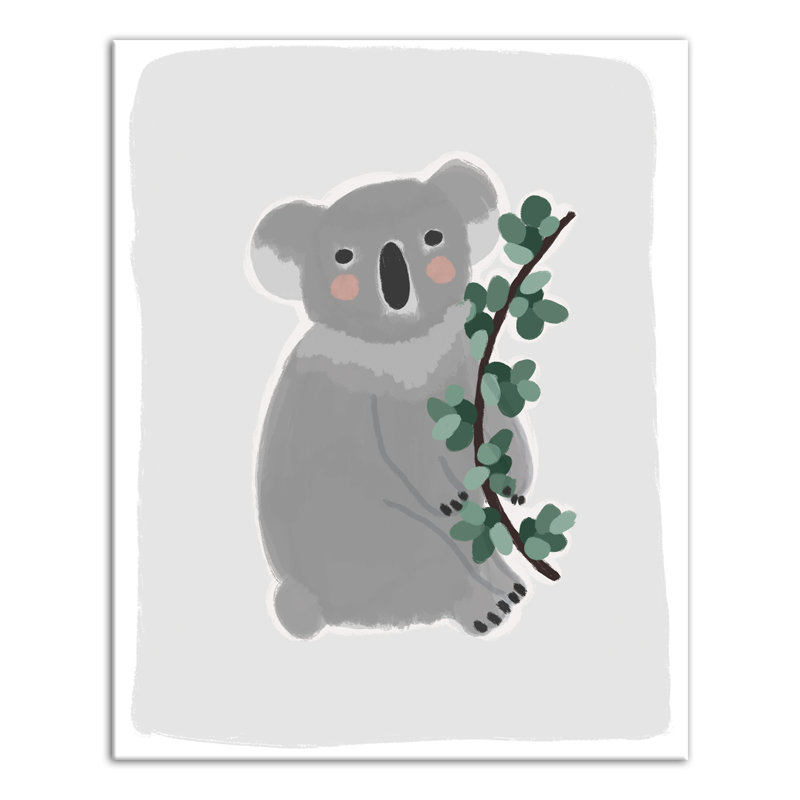 Art sur toile koala doux Briscoe, H 10 po x l 8 po x P 1,25 po, Gris
