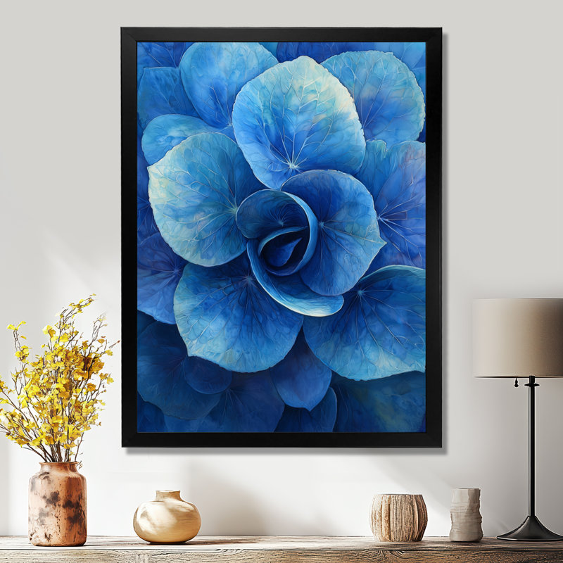 Edna - impressions sur toile florales, Reproduction encadrée d'une seule photo, Noir, noir, noir, noir, H 20 po x l 12 po