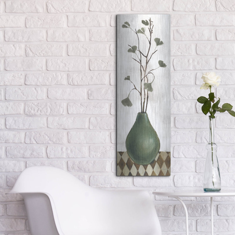  «Zen Panel 1 On White» par Silvia Vassileva, art mural en métal, 12 po x 36 po