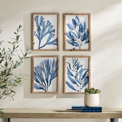 Hwan Marine - 4 Piece Picture Frame Graphic Art Set