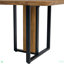 Ensemble de table et de chaises. Ensemble de table de salle à manger en bois aggloméré texturé avec 6 chaises en suède brun.