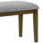 Lyoi Dining Bench, 47 Inch Gray Rectangular Fabric Seat, Brown Wood