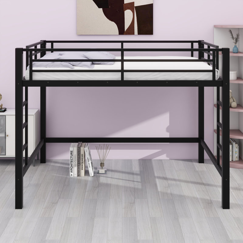 Lit mezzanine sécuritaire avec échelle d'escalade confortable et garde-corps robustes