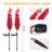 2-Light Solar Powered Integrated LED Delphinium Flower Garden Waterproof Stake Light Set-98198938