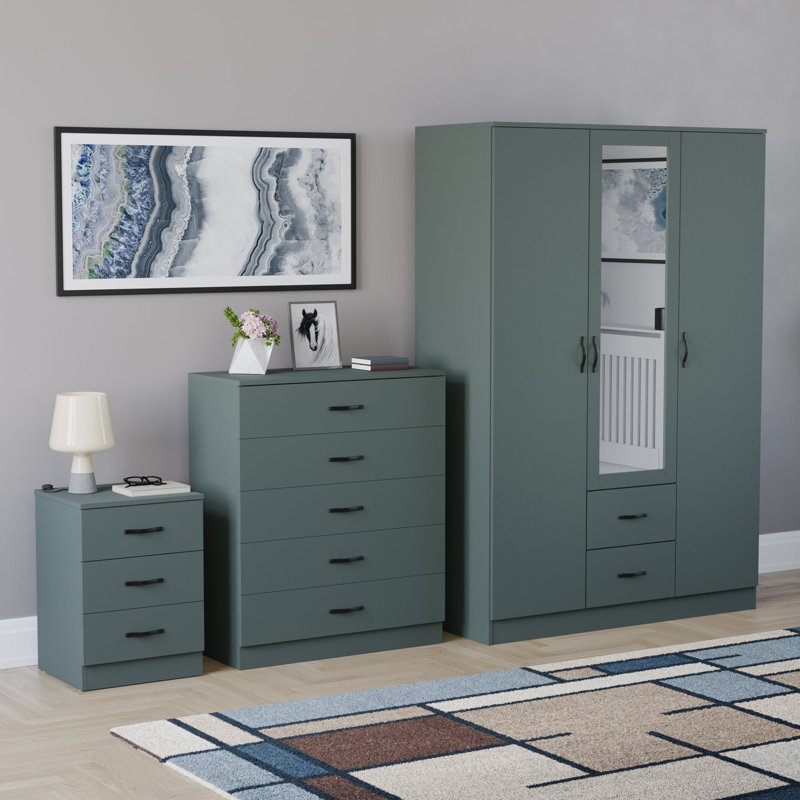 Maybery Piece Bedroom Set, Green