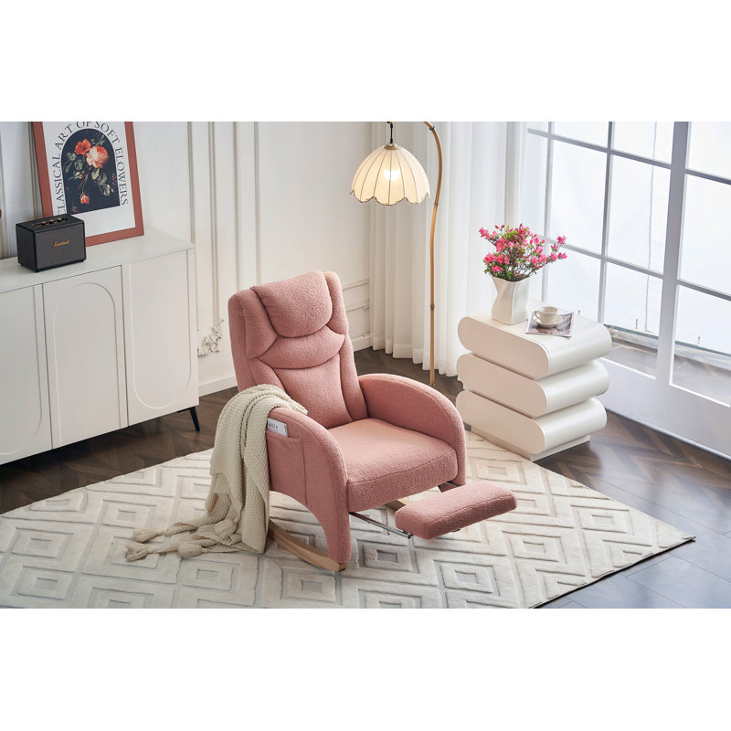Chaise berçante Teddy, Rose