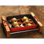 Lava Enameled Cast Iron Rectangular Roasting Pan 16 inch-with Beechwood Service Stand-65683408