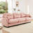Three - Modular Sectional In Pink, Soft Chenille Fabric, High Resilience Seat And For Home Use Back Design Living Rooms-1800939999
