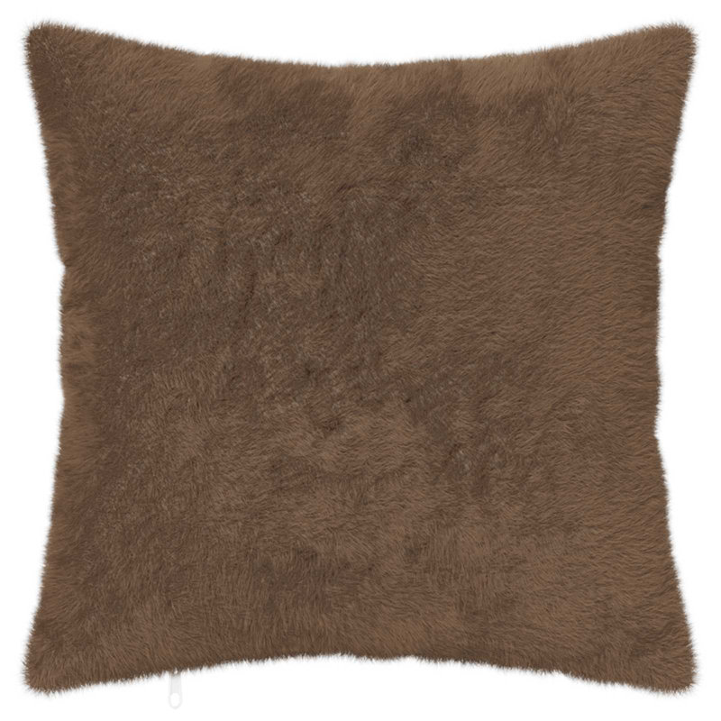 White Cushion Cover, Light Brown, Square 45cm