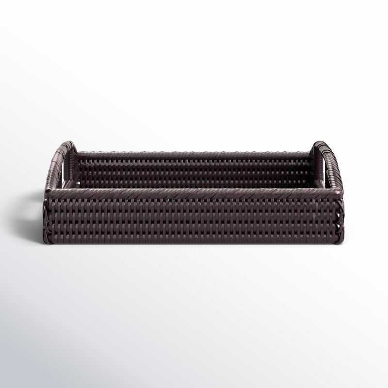 Panya Rattan Tray, Tudor Black
