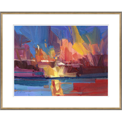 Joseph Mota " Red Sunset " by Joseph Mota Painting Print