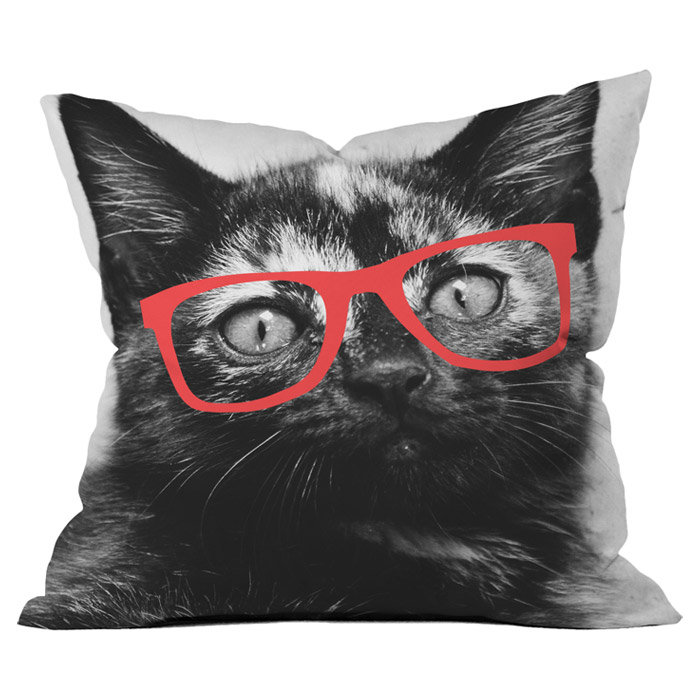 Cool Cat Outdoor Throw Pillow