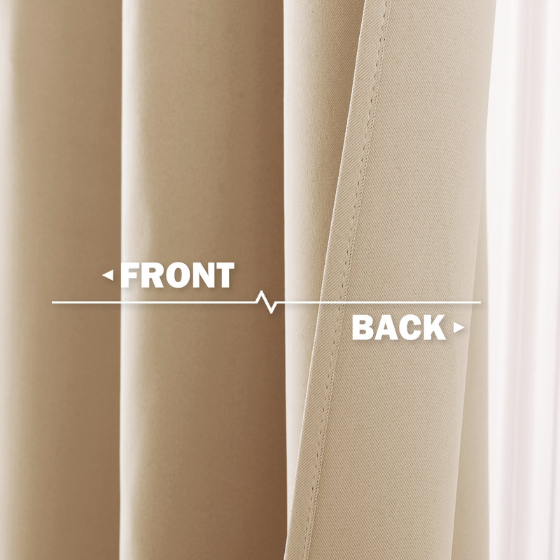 Blackout Small Window Valances, Rustic Farmhouse Curtains Grommet Top Thermal Insulated Window Drapes for Kitchen/Bathroom/Basement, 2 Panels.