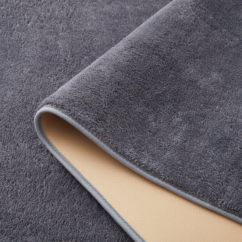 Solid Colour Machine Tufted Shag Area Rug, Rectangle 200 x 290 cm, Grey