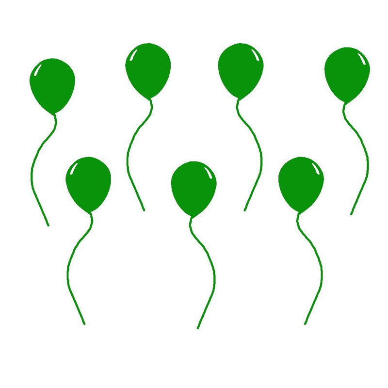 Décalcomanie murale en vinyle ballon Hunsicker, Vert
