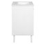 Meuble-lavabo de 20 po avec lavabo en céramique, ensemble de meuble-lavabo simple autoportant avec porte à fermeture douce, poignées en demi-lune chic, style français-150438053