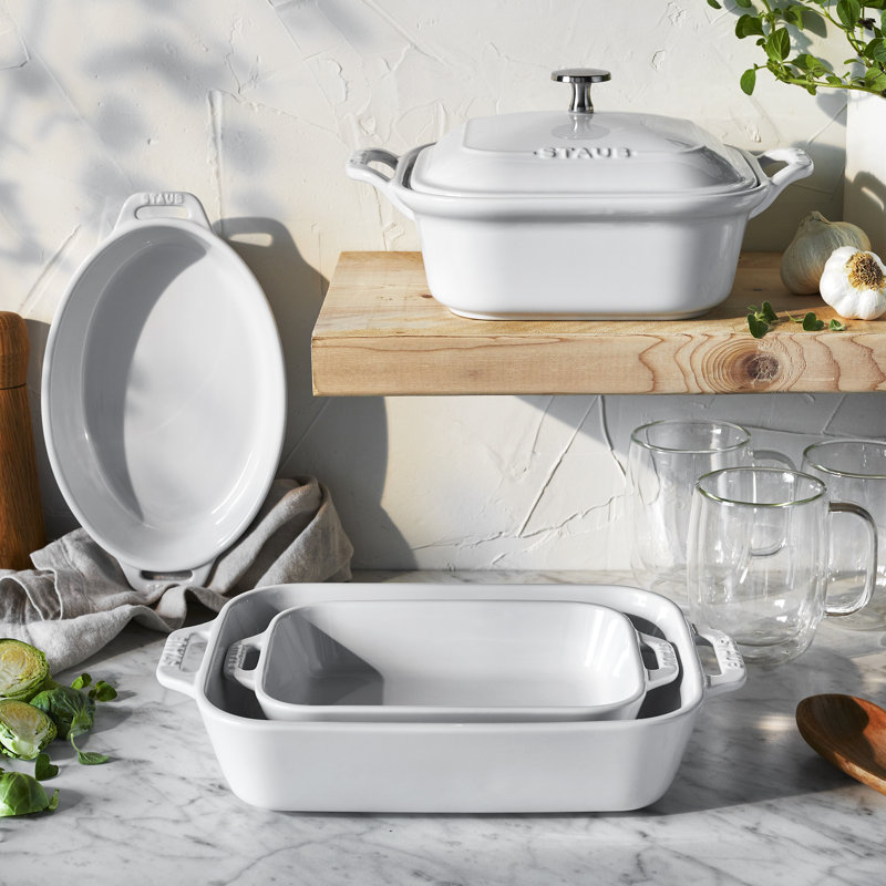 Staub Stoneware - Mixed Baking Dish Sets 5-Pc Mixed Baking Dish Set - Matte Black, White