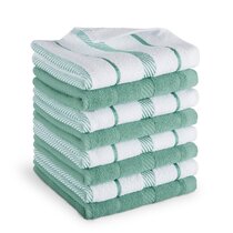 Monaco Dual Purpose Terry Kitchen Towels - Mineral Green