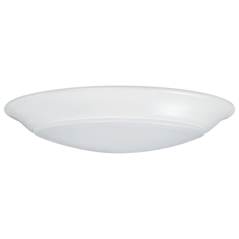 Plafonnier encastré en acrylique Willebroek, H 1,42 po x l 7,42 po x P 7,42 po, Blanc